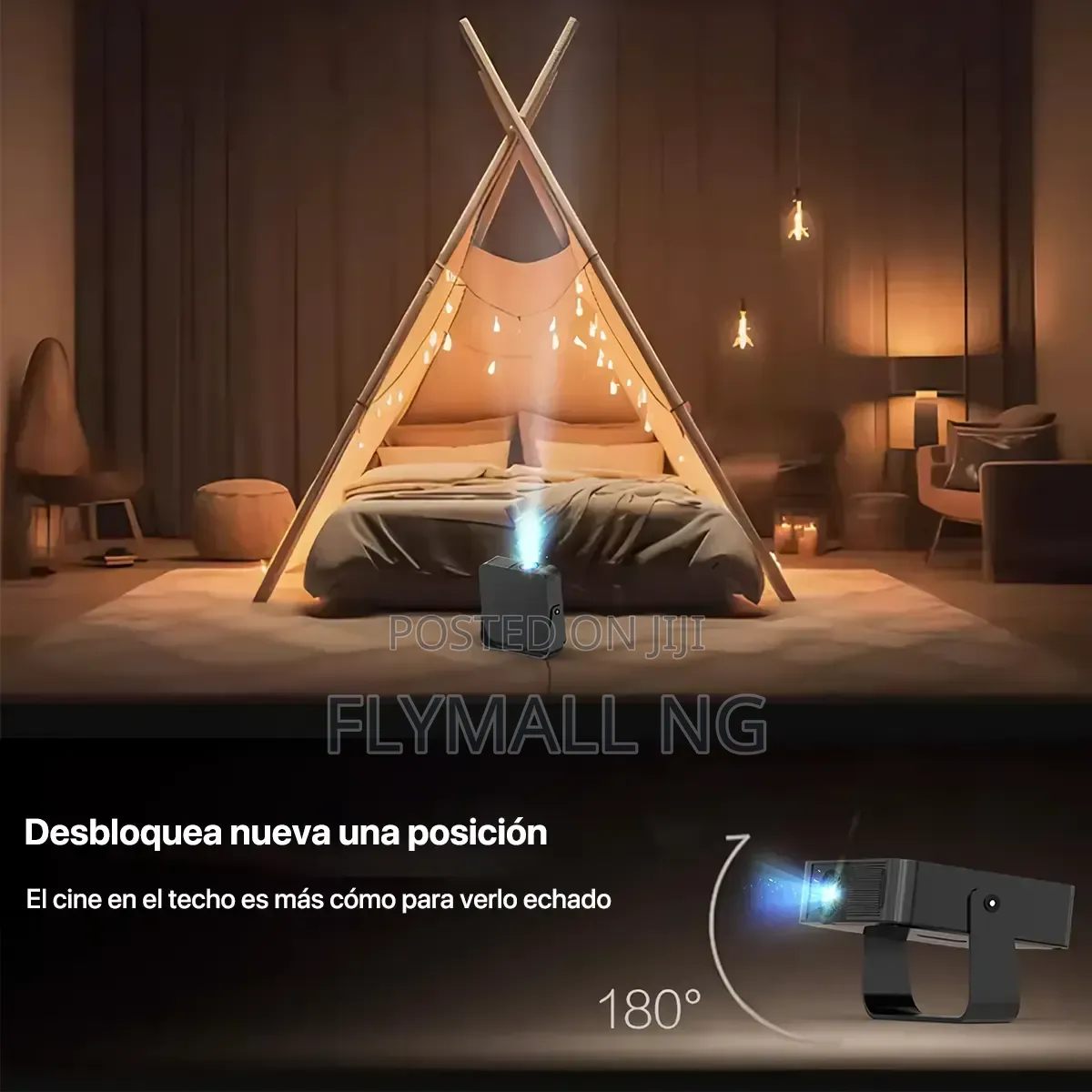 Owlenz SD200 Smart Projector Android 12 + 100-Inch Reflective Screen