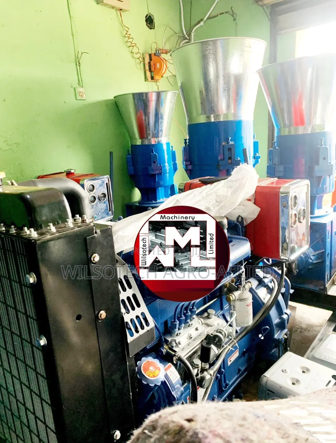 1 Ton/Hr Diesel Engine Powered Pelletizer Machine