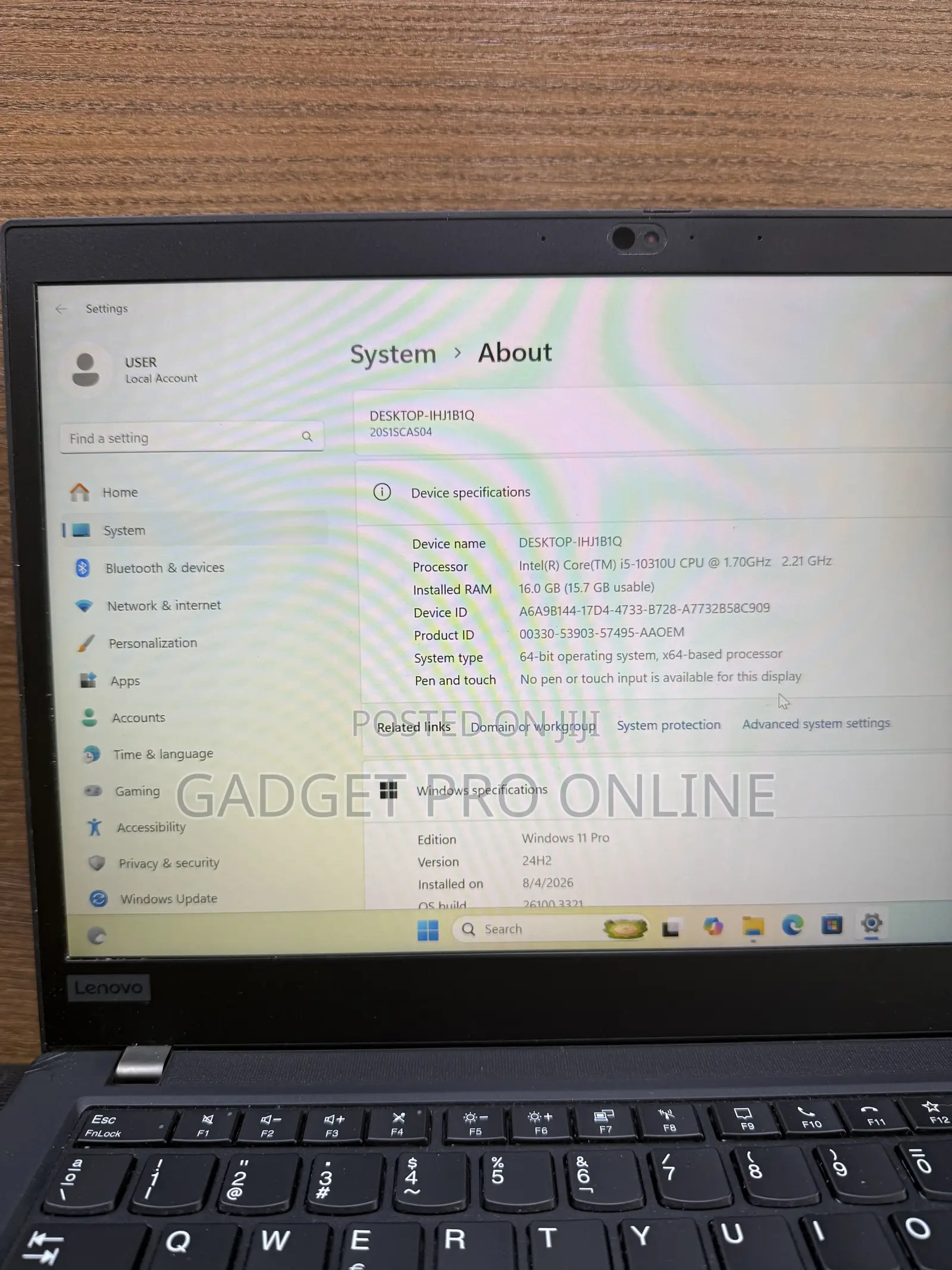 Laptop Lenovo ThinkPad T14 1GB Intel Core i5 SSD 256GB