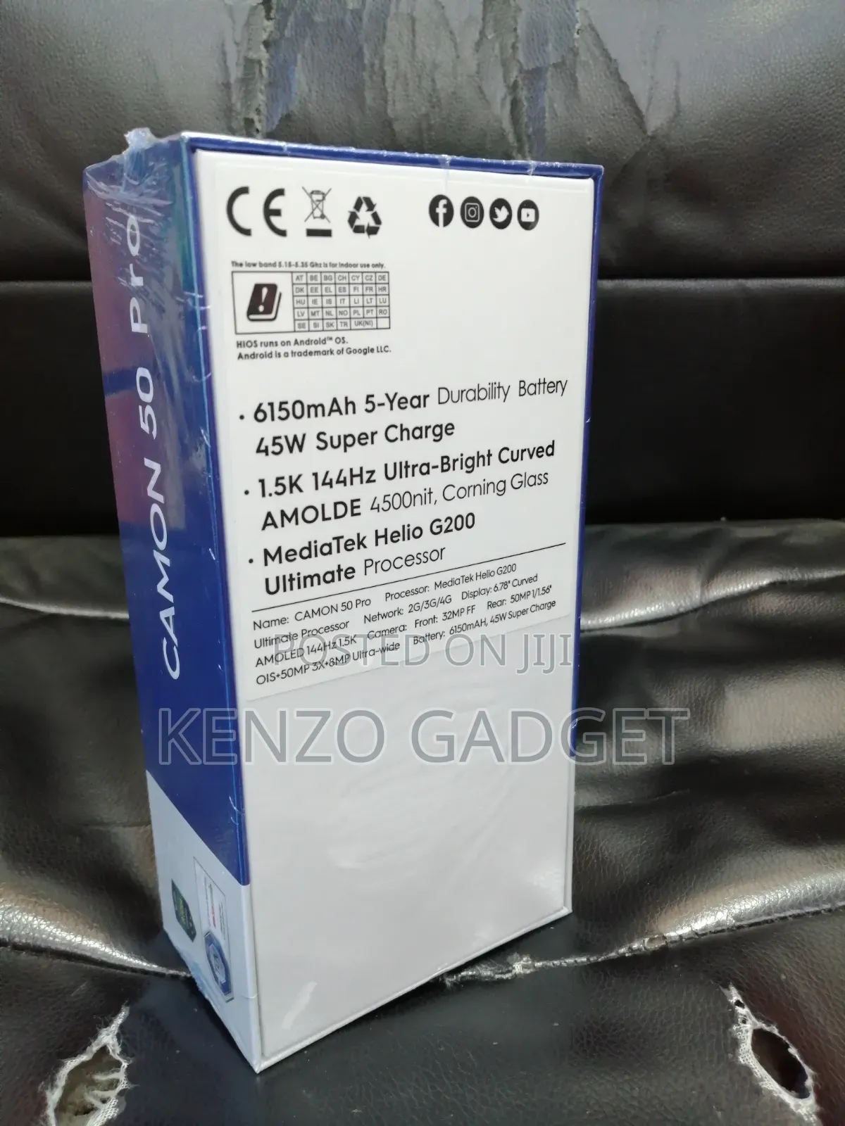 New Tecno Camon 50 Pro 256 GB Blue