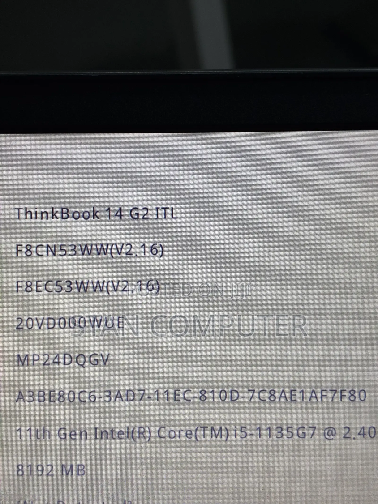 Laptop Lenovo Thinkbook 14 8GB Intel Core i5 SSD 256GB