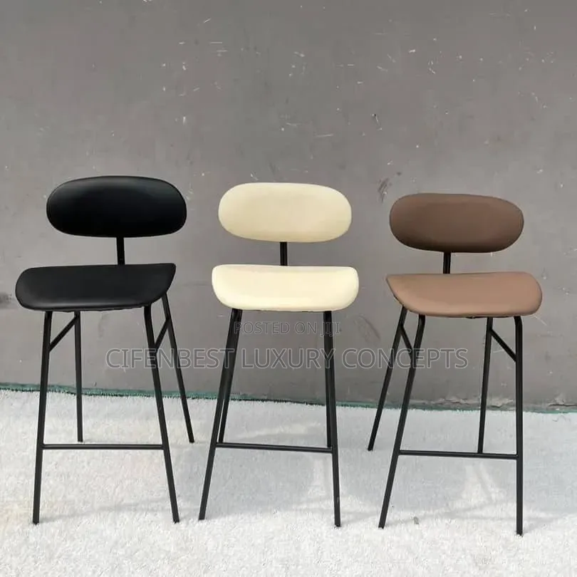 Luxury Bar Chair With Back and Seat Cushion Available