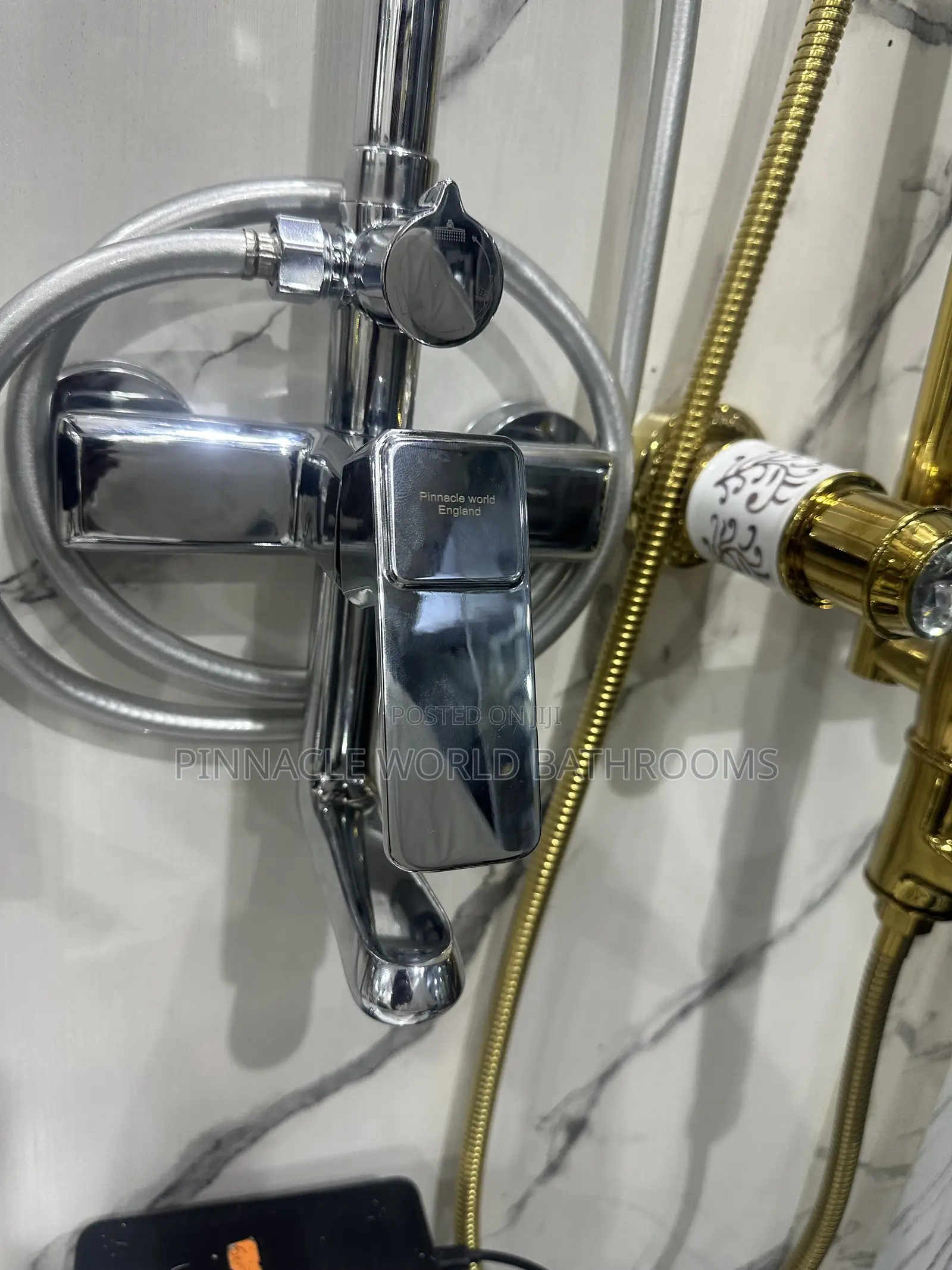 Executive Engalnd Stainless Pinnacleworld Standing Shower Set
