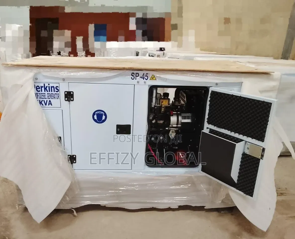Brand New 45kva Perkins Soundproof Diesel Generator, 100% Copper