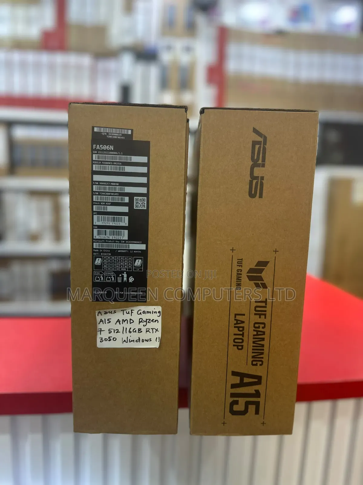 New Laptop Asus TUF Gaming A15 16GB AMD Ryzen 7 SSD 512GB