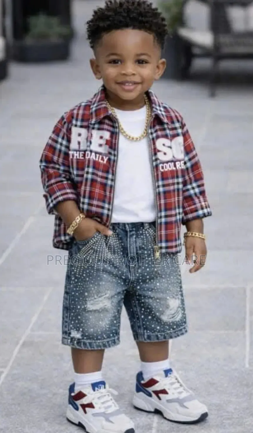 Children Shirt,top and Jean Short 3 Pics