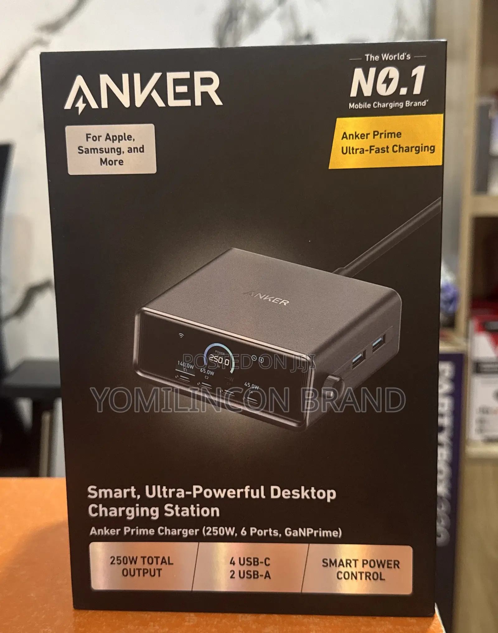 Anker Prime Charger 250w Gan Prime USB C Charging Station