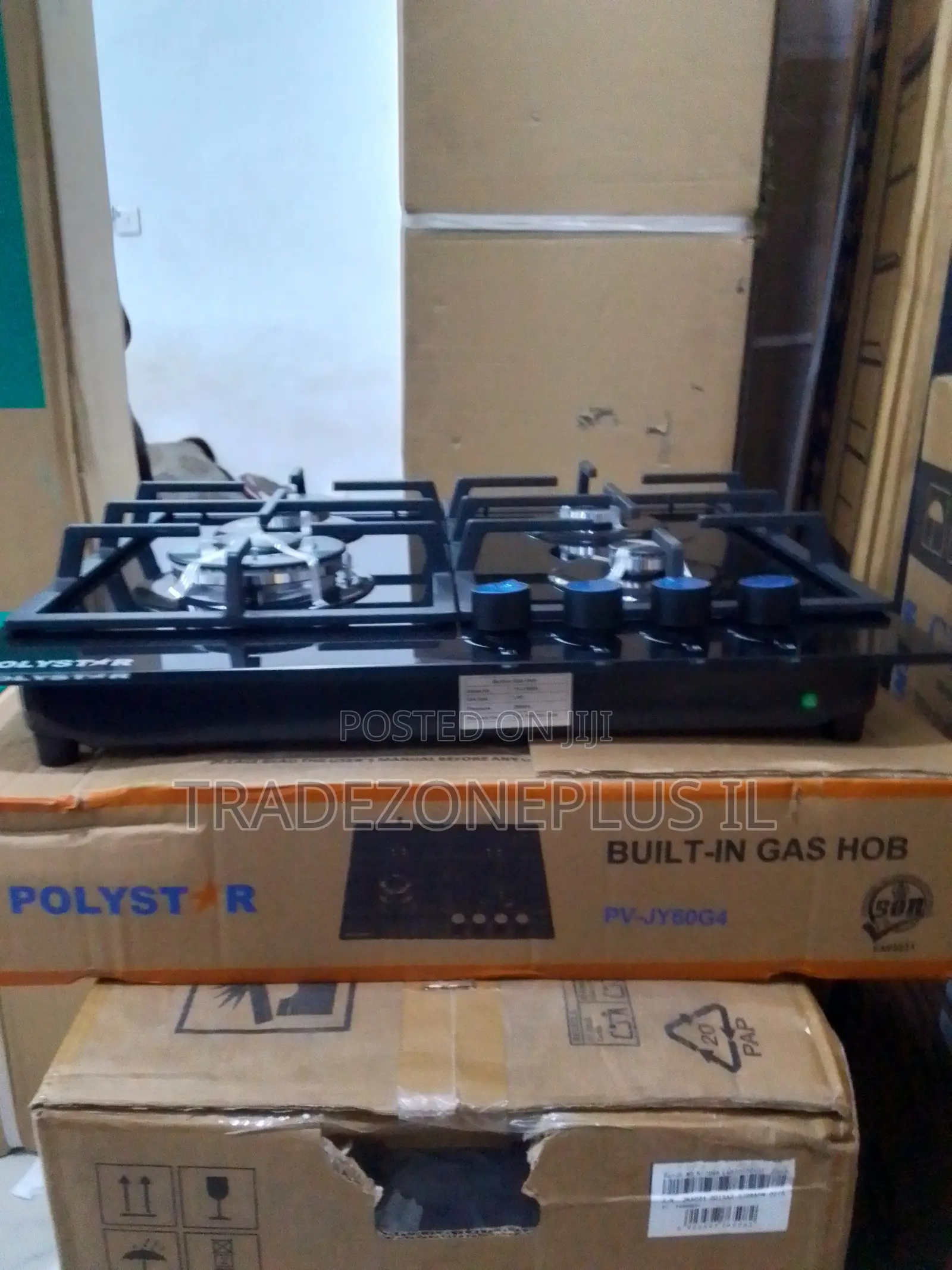 Polystar 4-Burner Built-in Gas Hob Features an 8mm Toughened Glass Coo