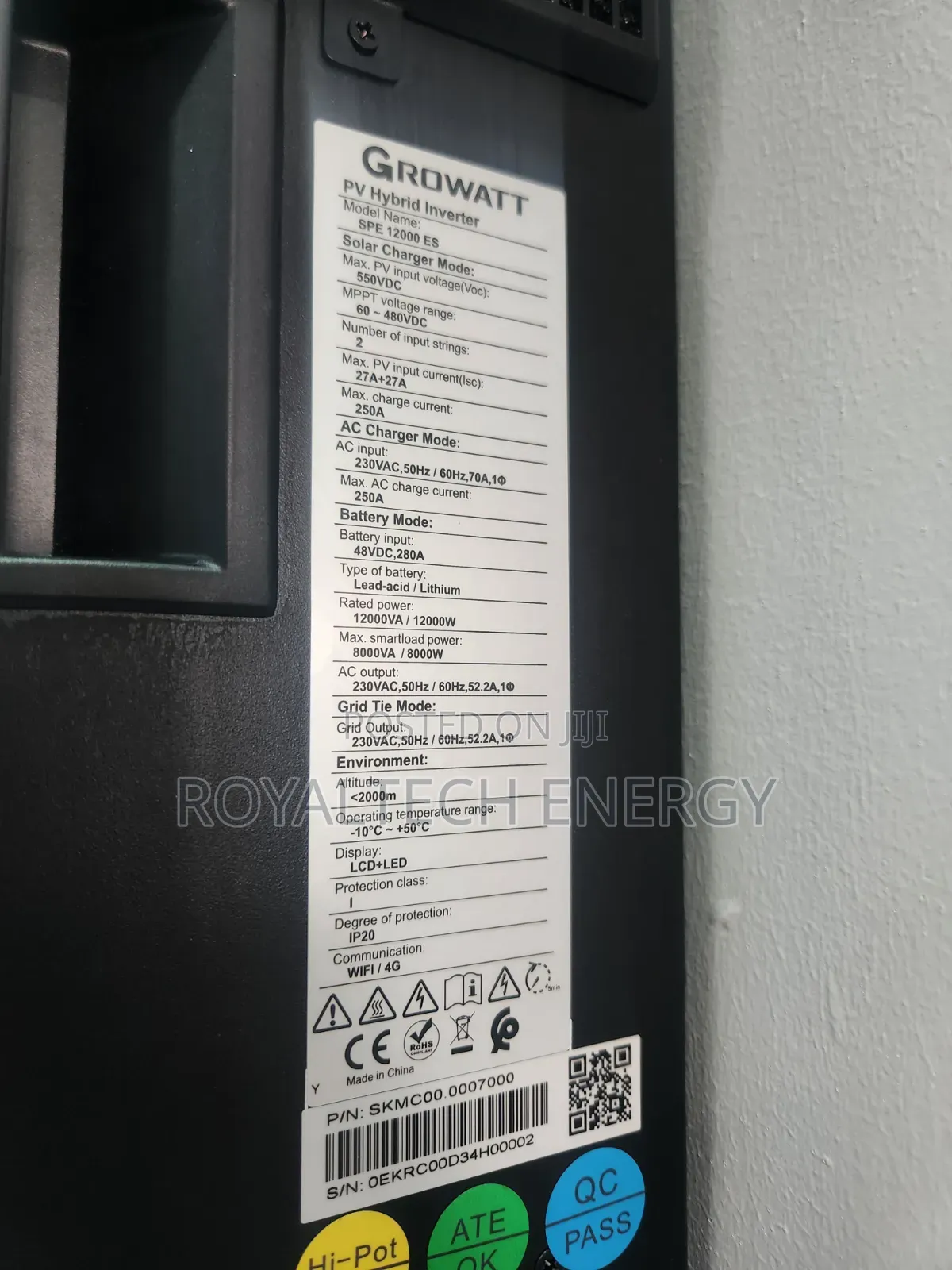 12kva 48v Growatt Hybrid Inverters