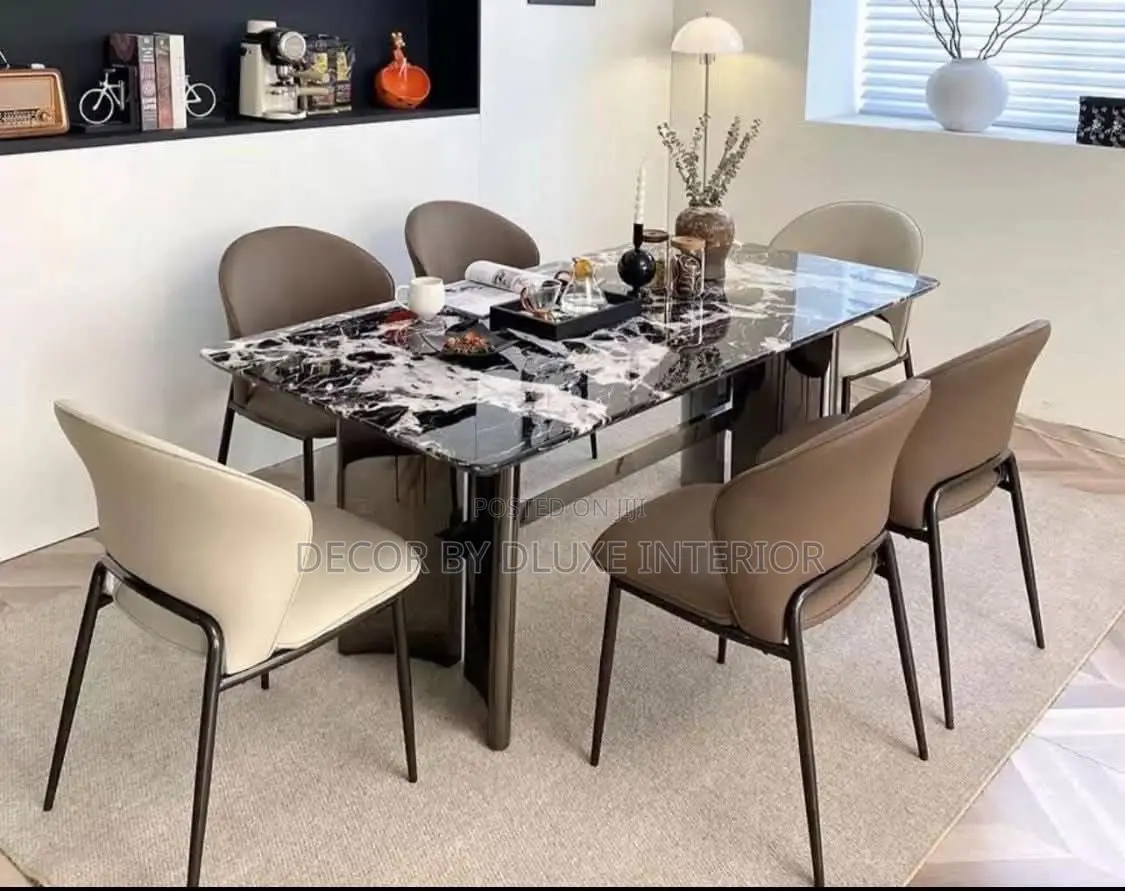 High-End Luxury 6-Seater Dining Set