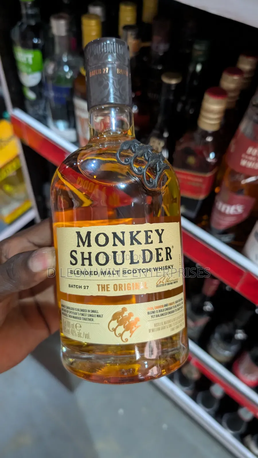 Monkey Shoulder Scotch Whiskey Cartoon by ( 12 Bottles )