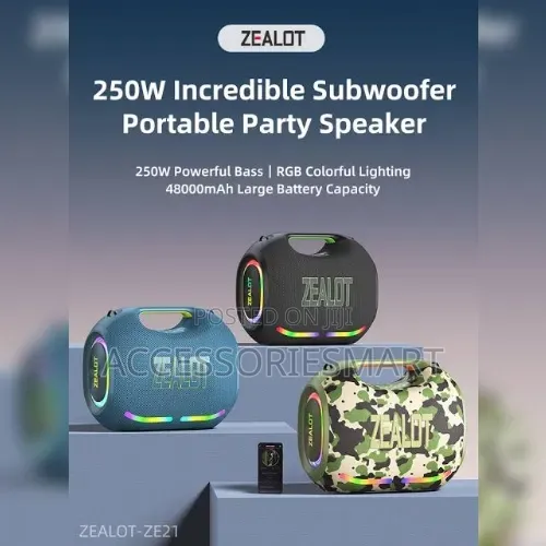 Zealot ZE21 Party Box 250W. Wireless Portable Bluetooth Speaker