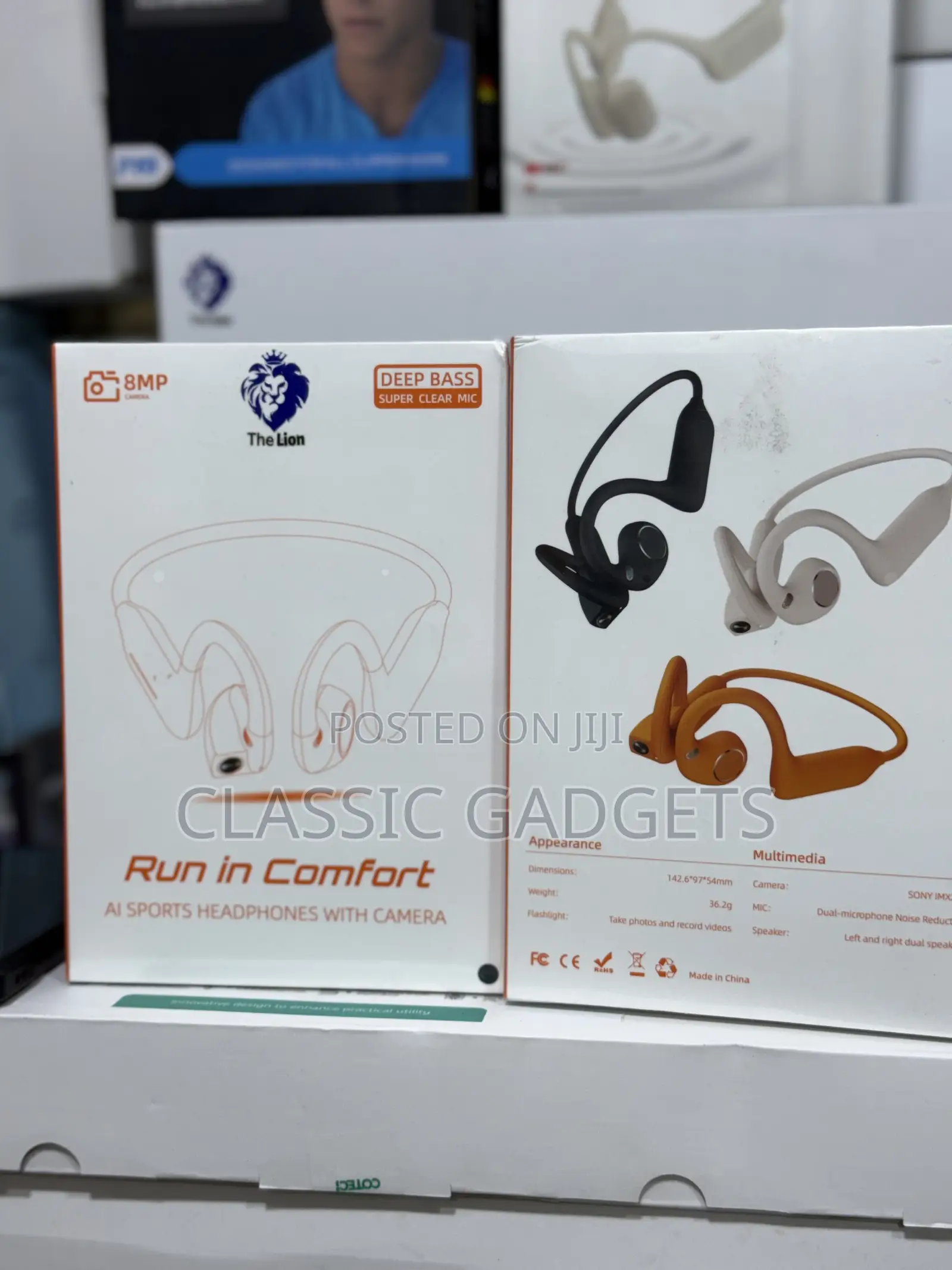 Smart Ai Sports Headset With 8mp Camera and Noise Cancellation Mic