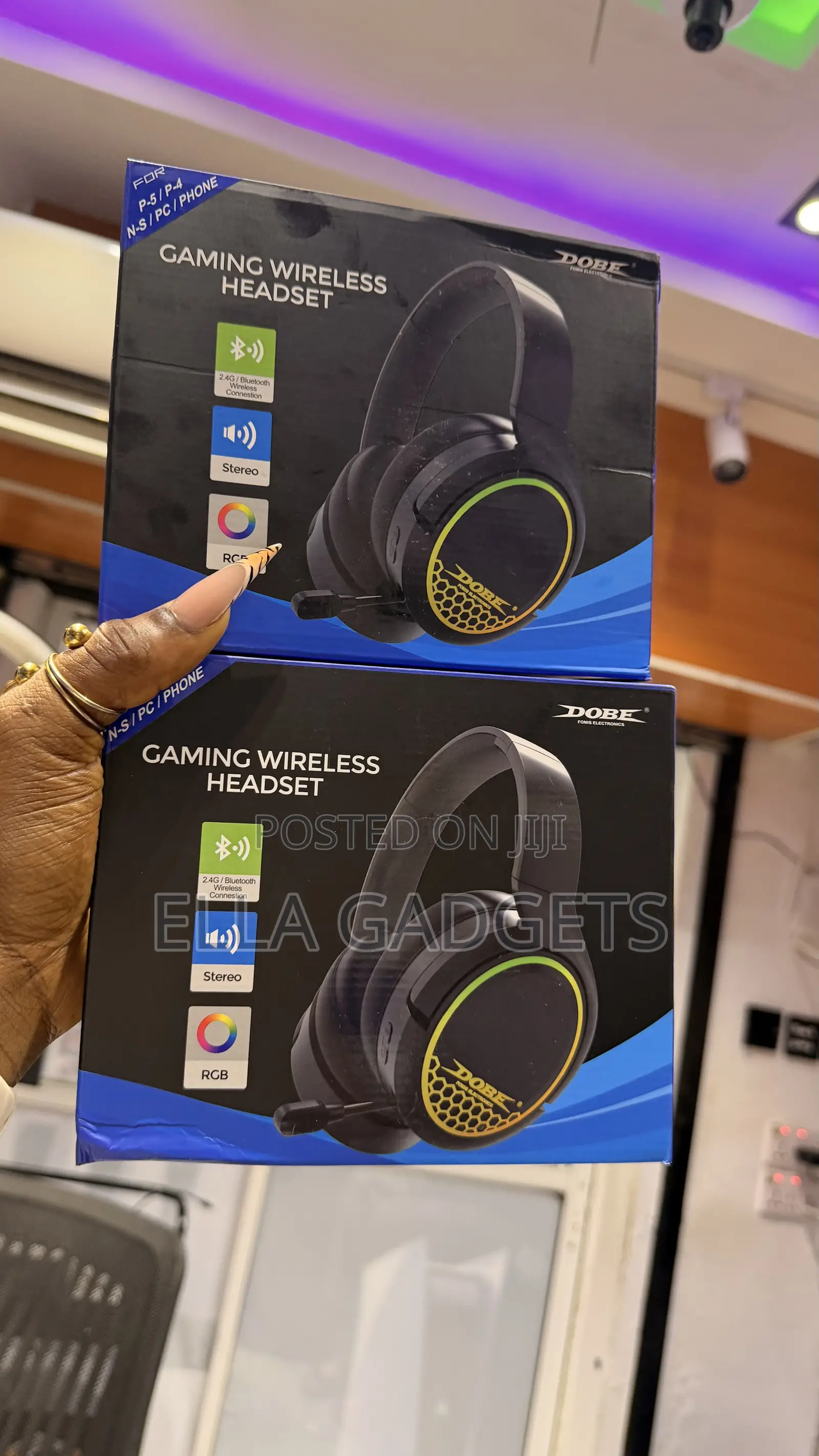 Dobe Wireless Gaming Headset | High-Quality Sound Mic