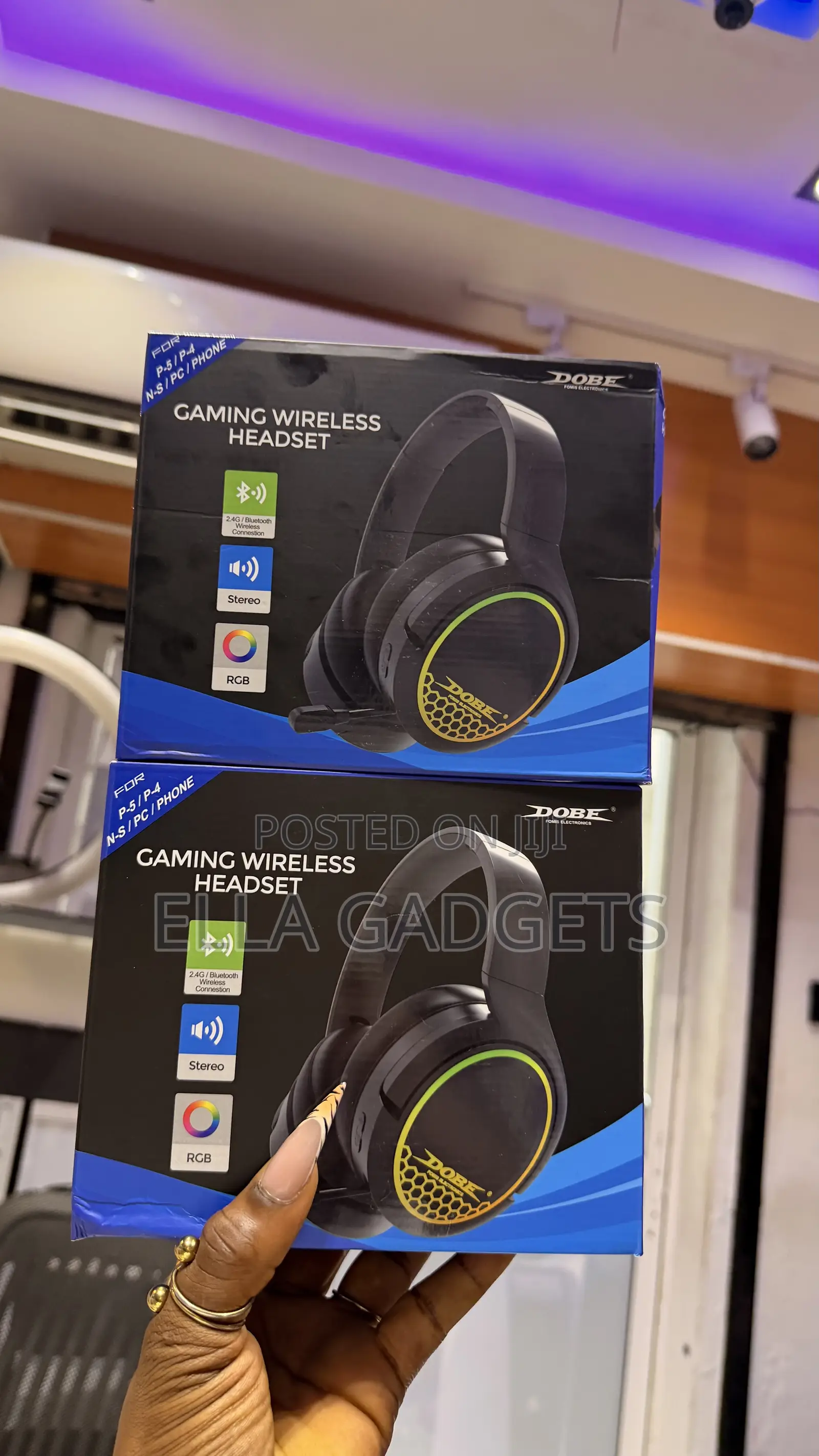 Dobe Wireless Gaming Headset | High-Quality Sound Mic