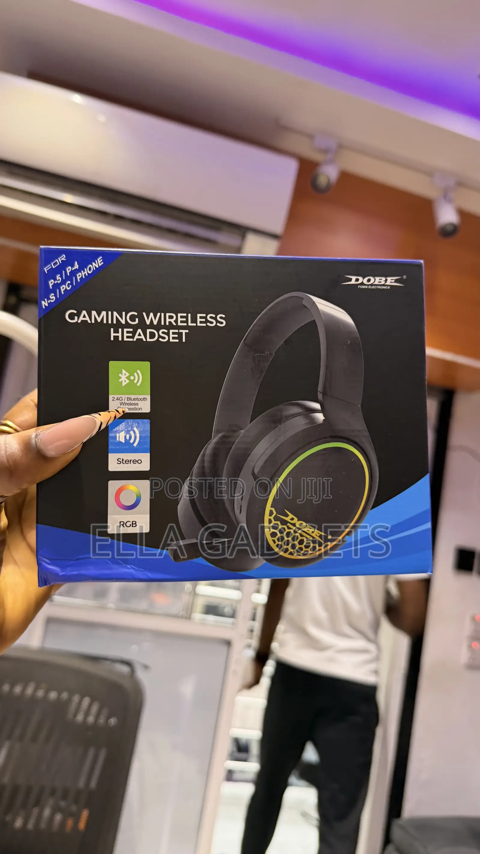 Dobe Wireless Gaming Headset | High-Quality Sound Mic