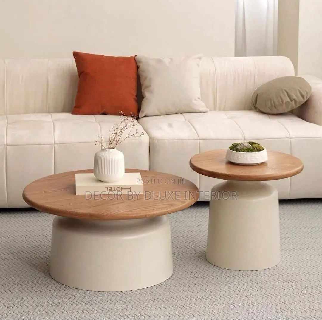 Wooden Round Minimalist Coffee Table