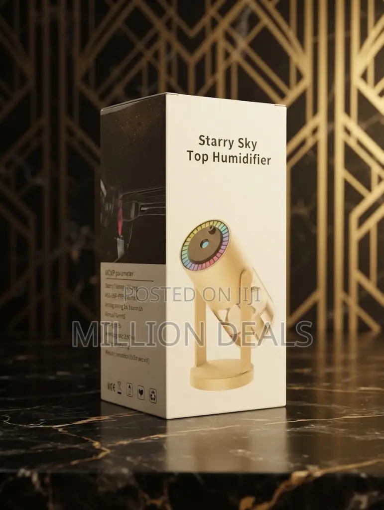 280ml Star Projection Light Humidifier Color: Rotating White