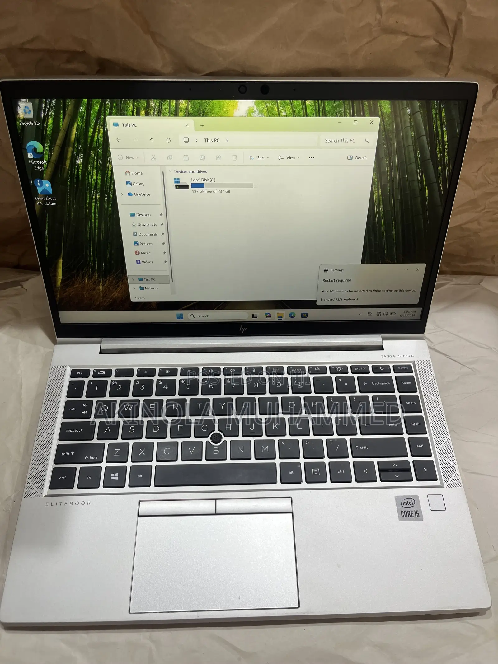 Laptop HP EliteBook 840 G7 16GB Intel Core i5 SSD 256GB