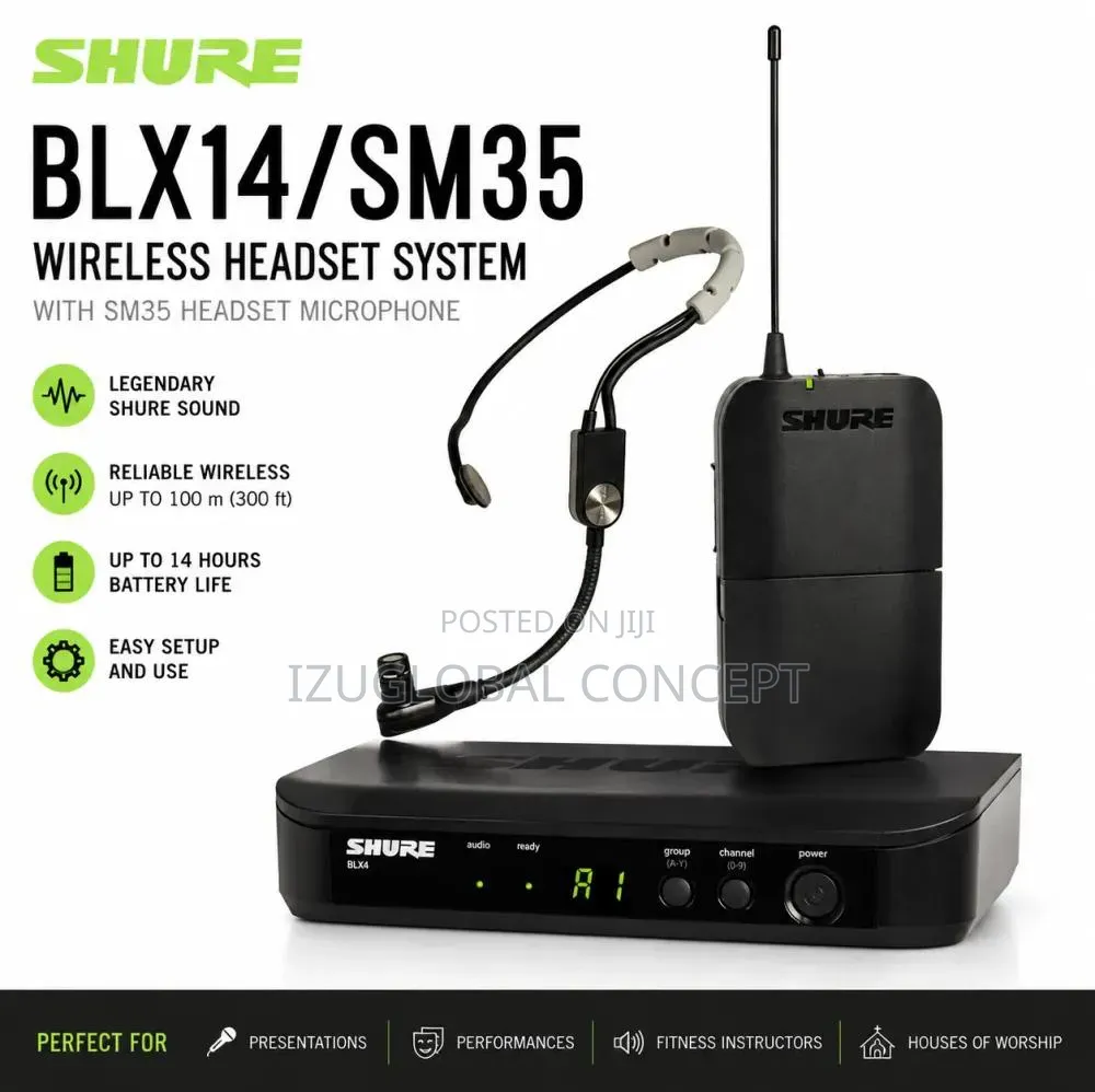 Shure BLX14/SM35 Wireless Headset System With SM35 Headset Microphone