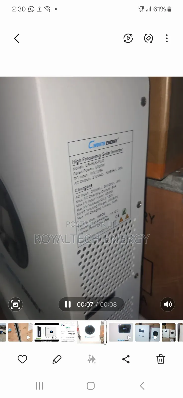 Cworth 6kva 48v Hybrid Inverter