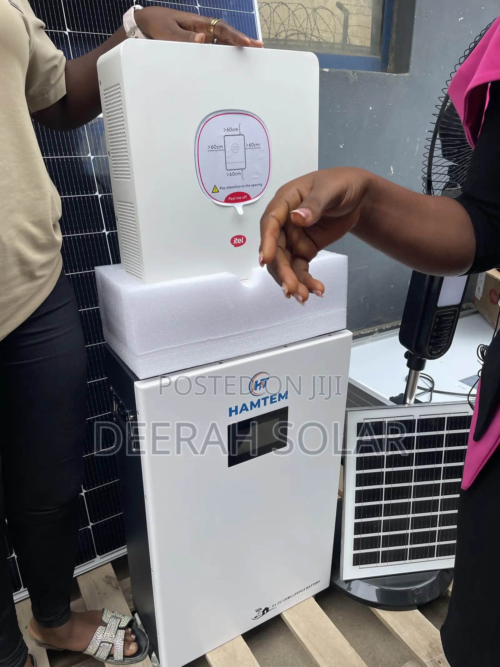 Hamtem 10kWh + Itel 6kVA Solar System | 6×620W Panels + Free Fan