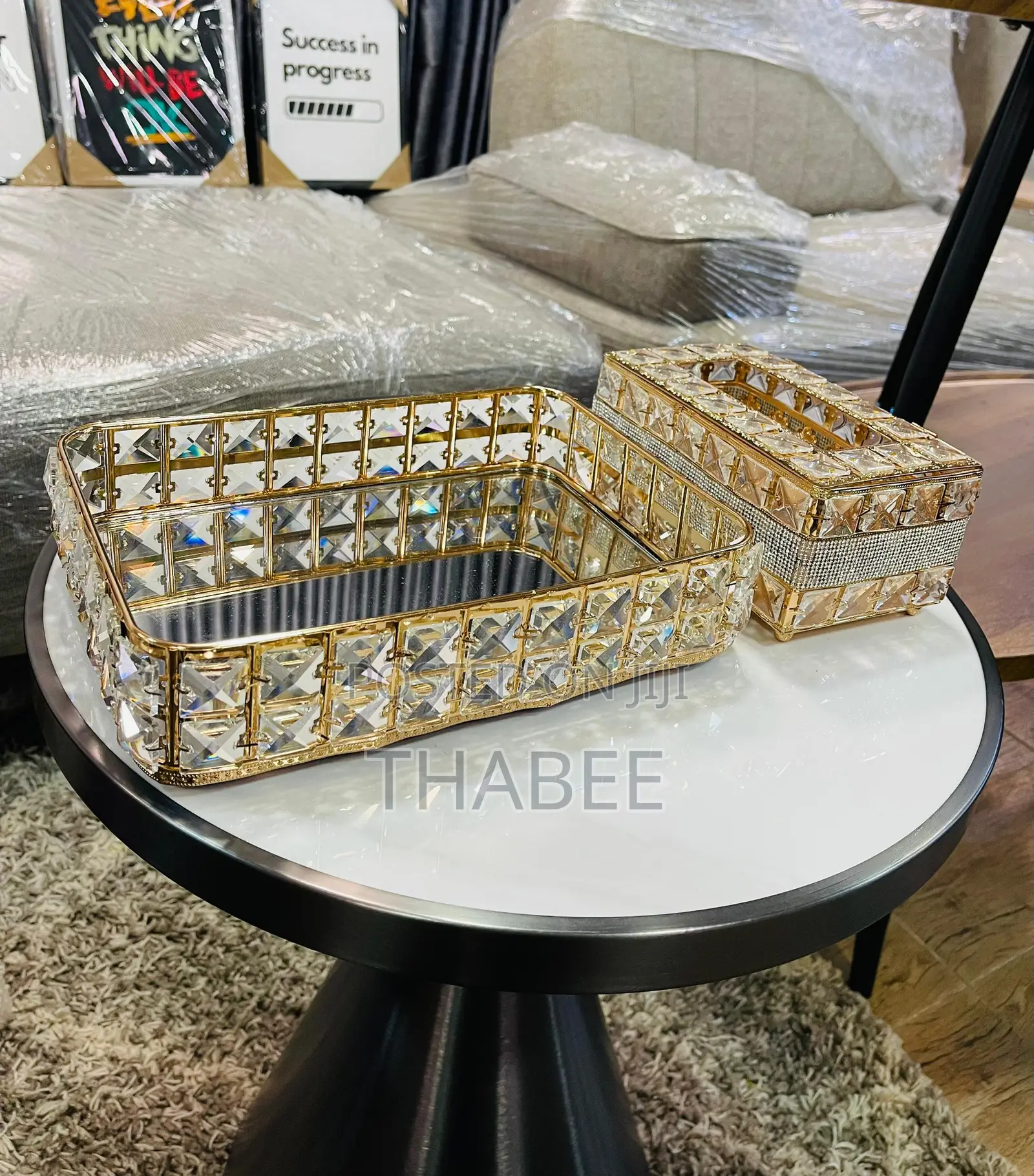 Center Table Console Sideboard Decor Blinged Mirror