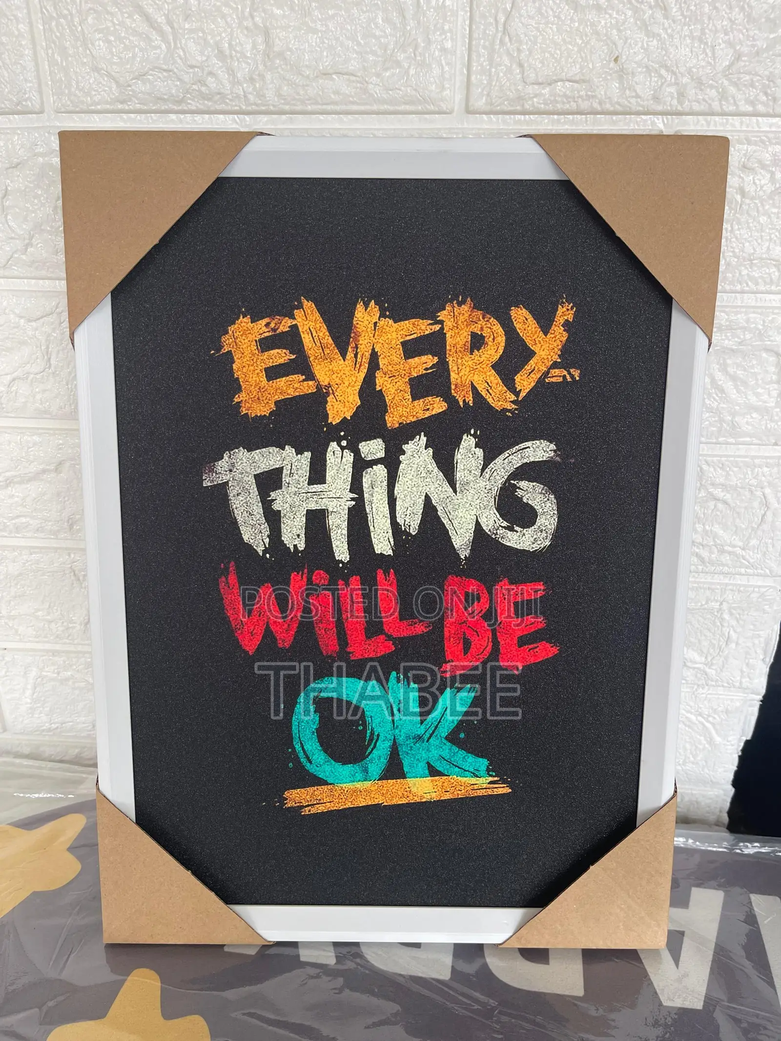 Motivational Quotes Wall Canvas Frame 30/40cm
