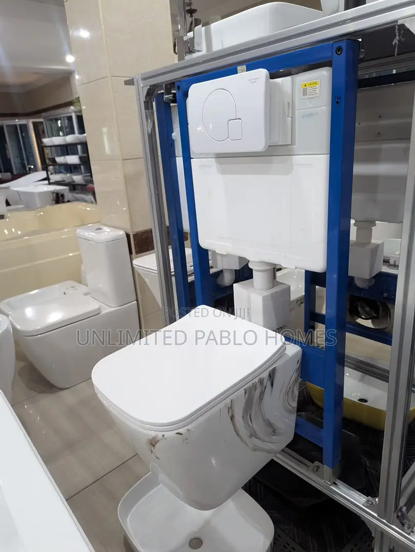 Luxury Marble Wall Hung Toilet With Concealed Cistern