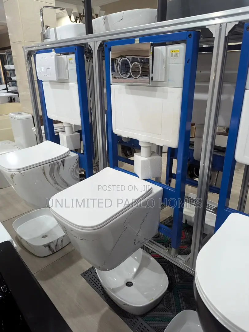 Luxury Marble Wall Hung Toilet With Concealed Cistern