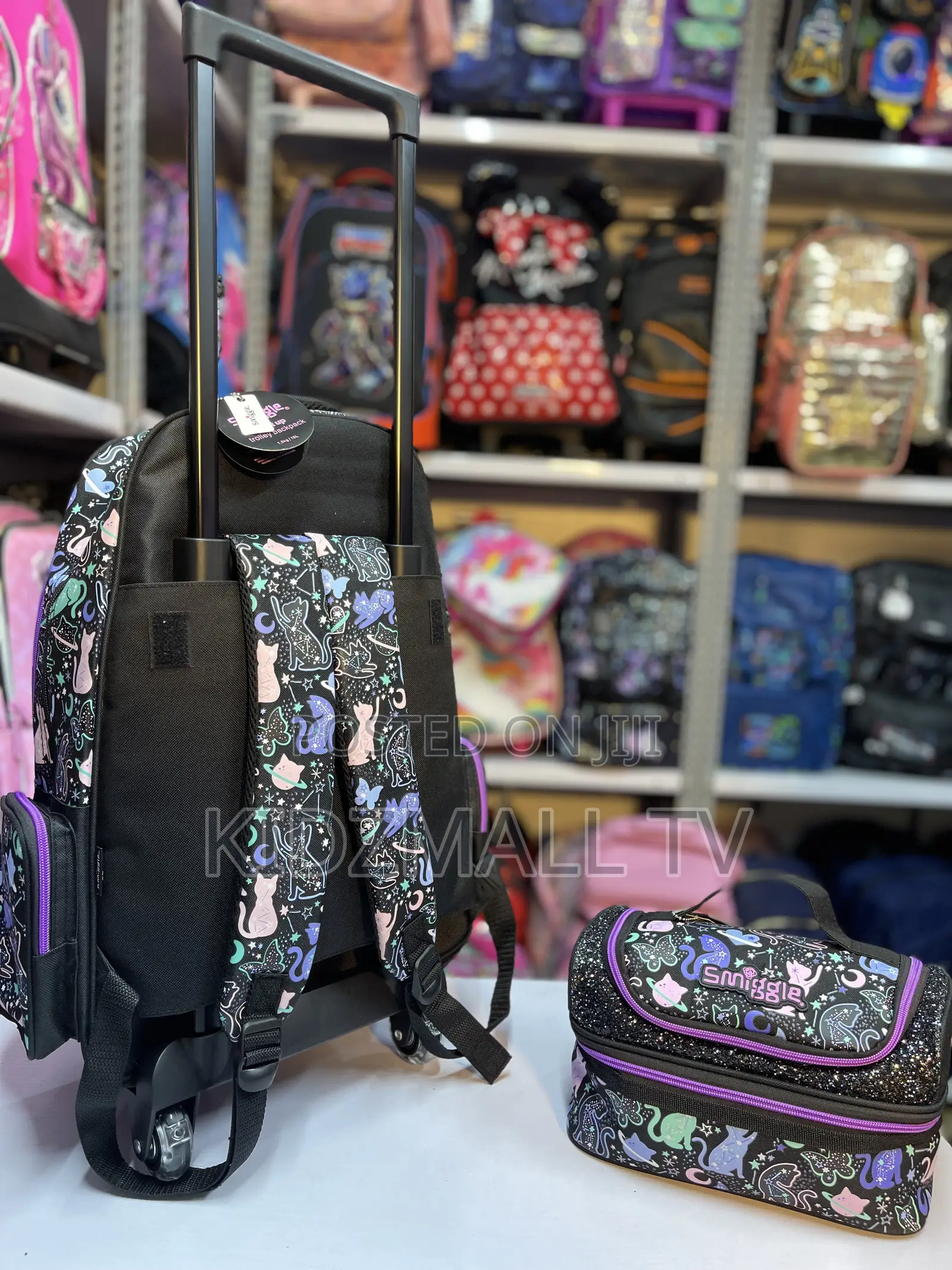 Smiggle Kids School Trolley Backpack Matching Lunch Box