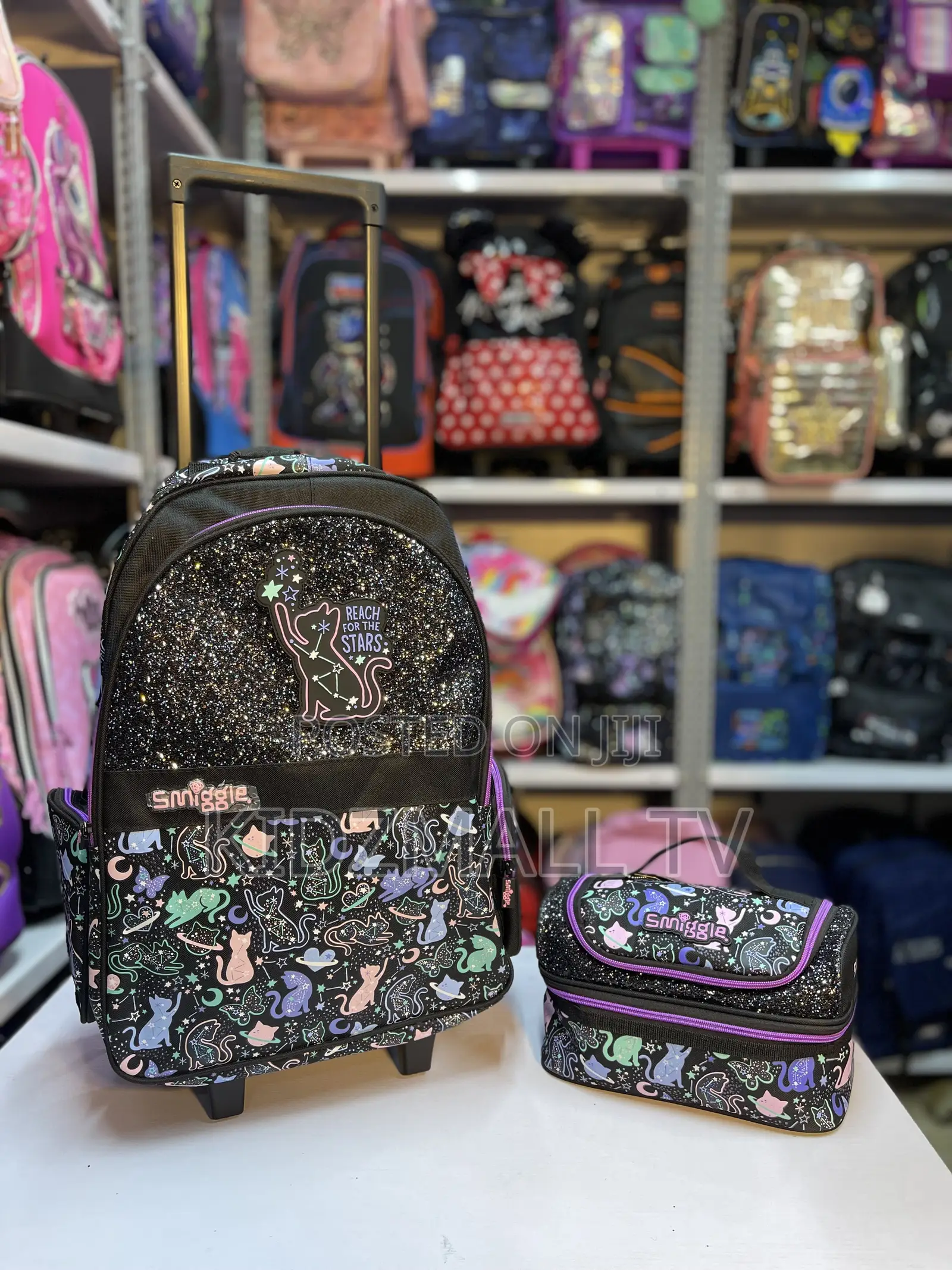 Smiggle Kids School Trolley Backpack Matching Lunch Box