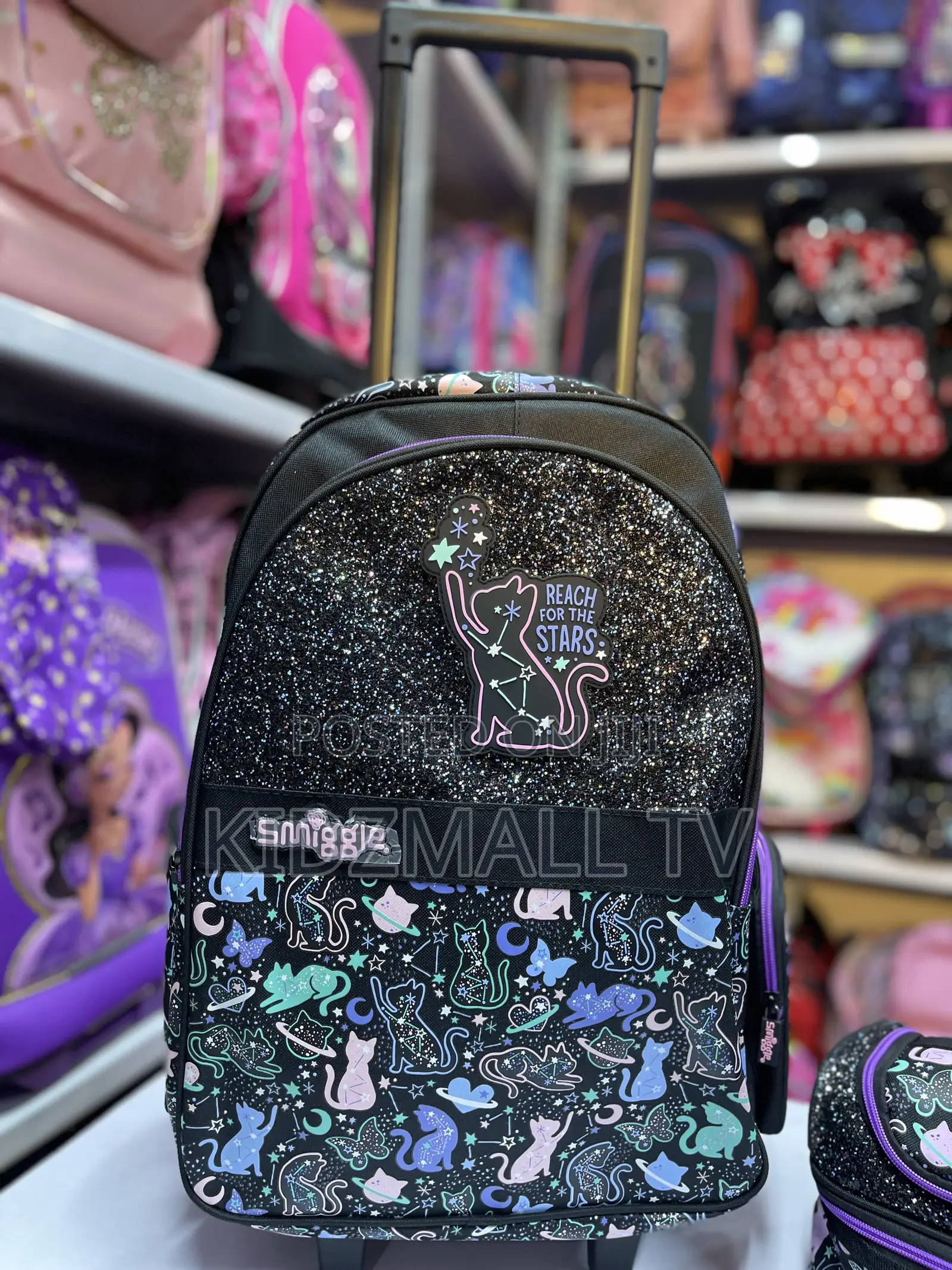 Smiggle Kids School Trolley Backpack Matching Lunch Box