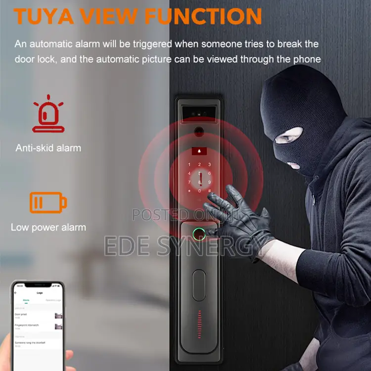 Intelligent Home Door Lock With Camera Face Recognition Tuya Wifi APP