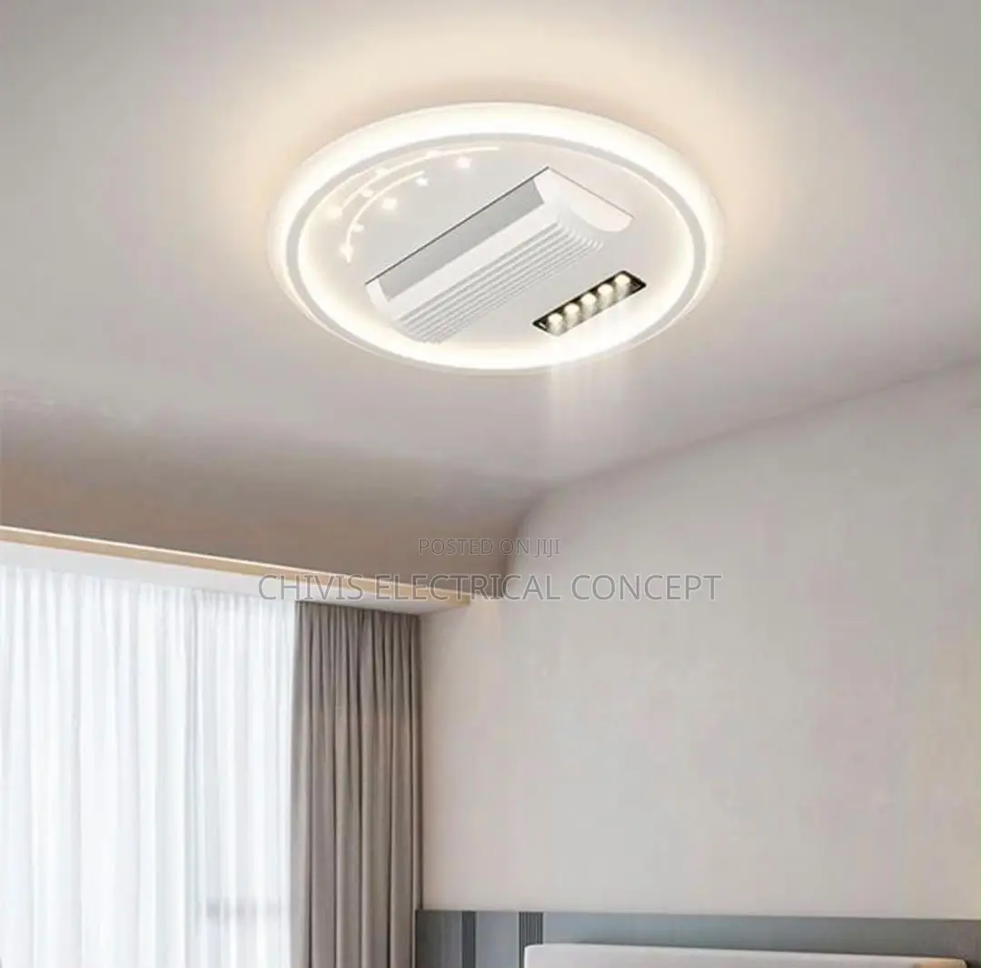 Luxury Ceiling Fan Chandelier. 3 Color Led Light and Remote Control