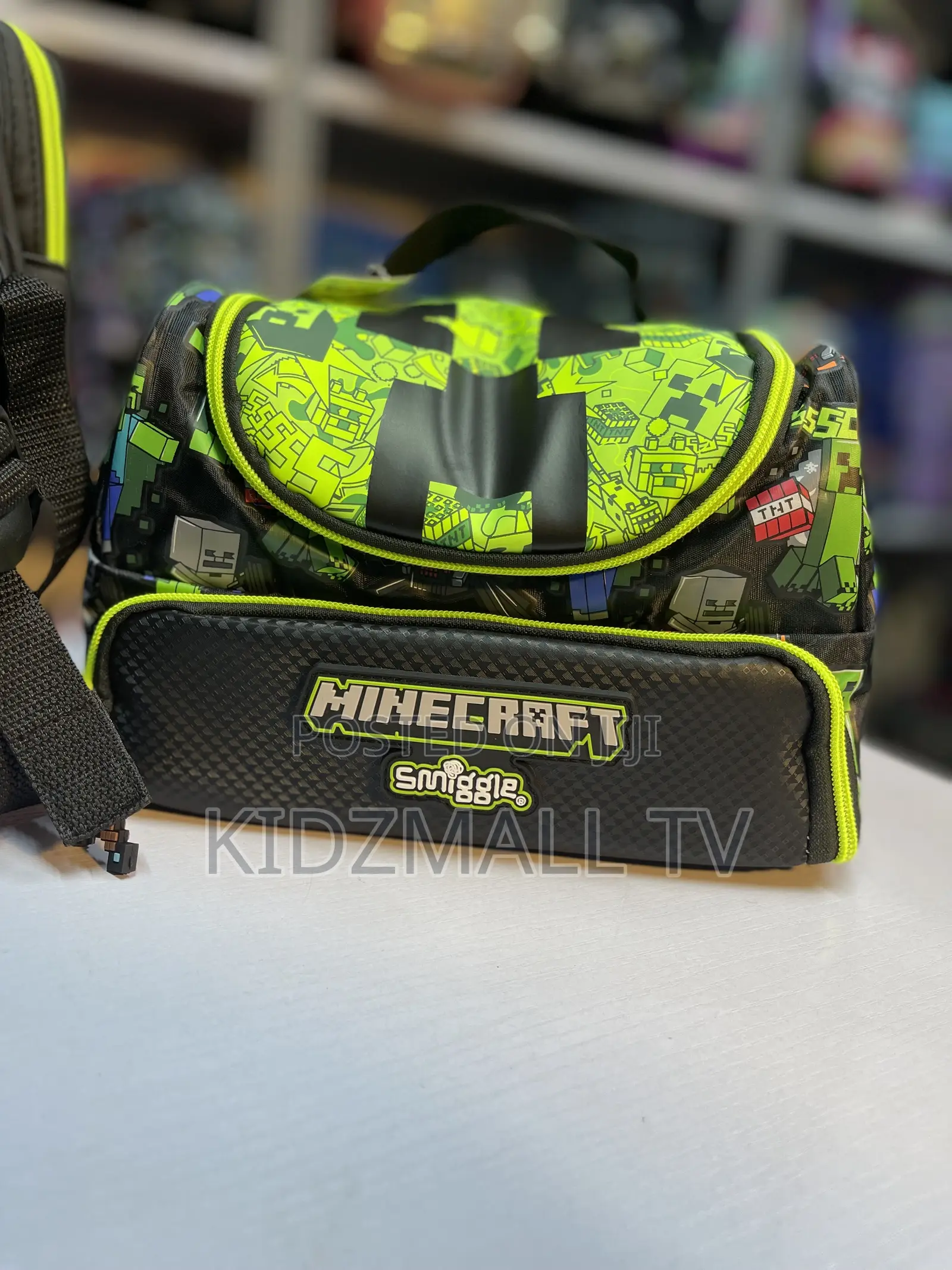 Smiggle X Minecraft School Trolley Bag Set