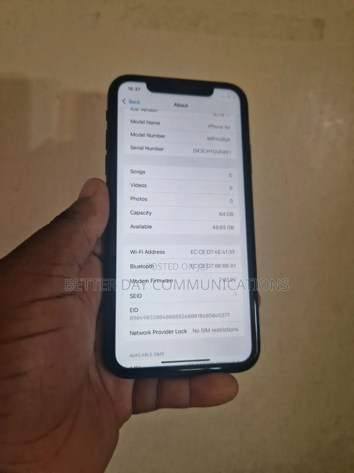 Apple iPhone XR 64 GB Black