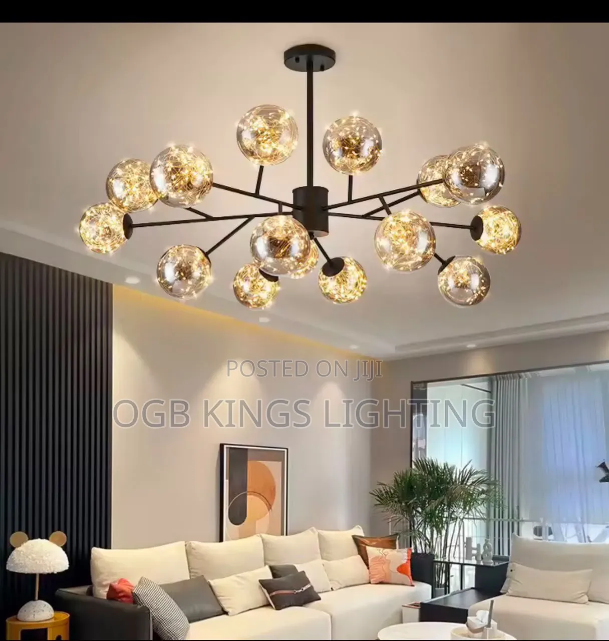 Nordic Glass Ball Light, Led Ceiling, Living Room Chandelier, Bedroom