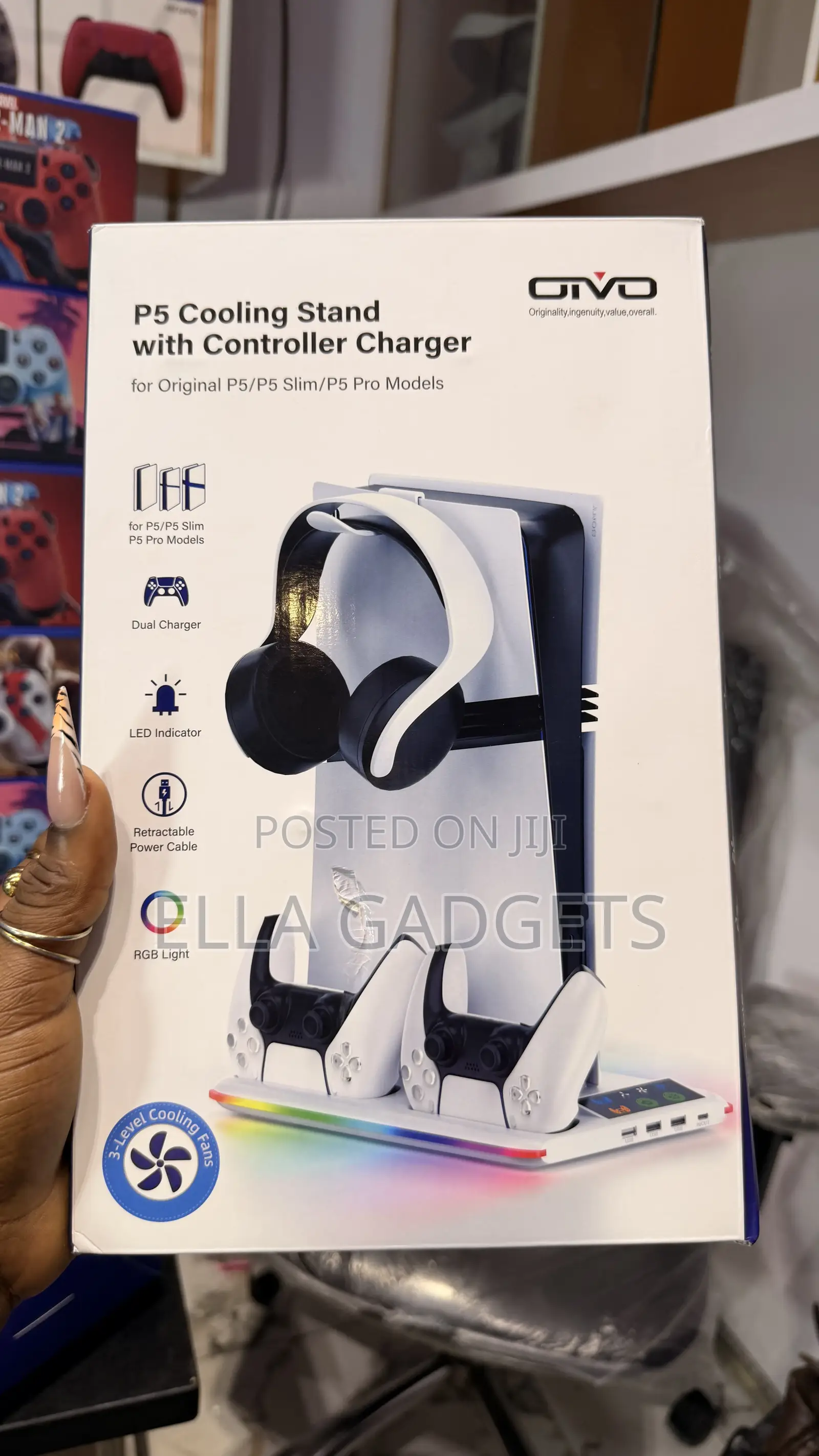Original Multifunctional Cooling Stand for Your Ps5