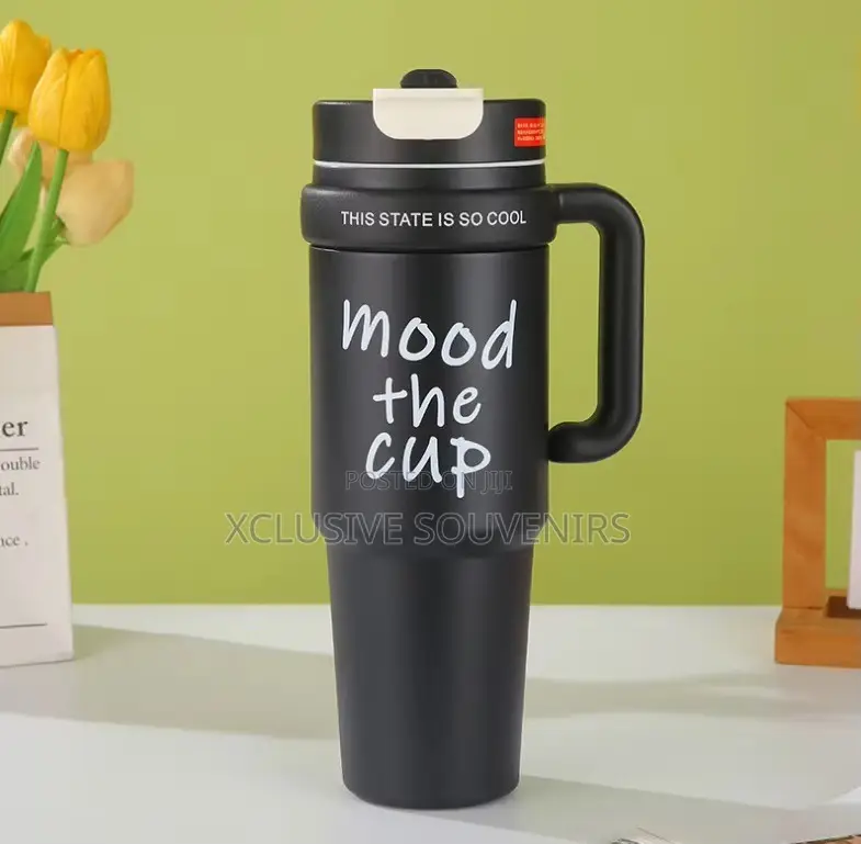 Vacuum Insulated Thermal Coffee Tumbler With Straw For