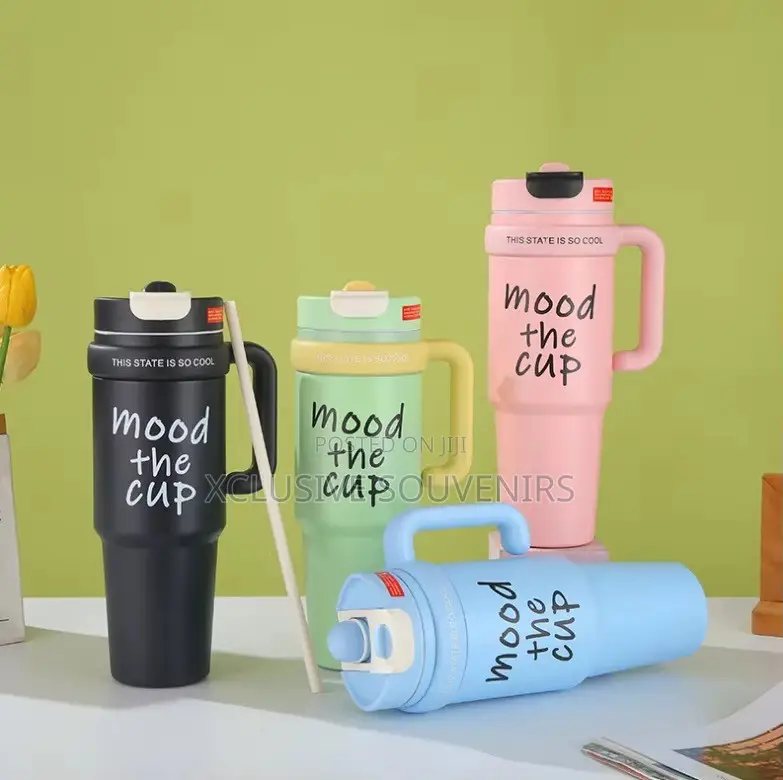 Vacuum Insulated Thermal Coffee Tumbler With Straw For