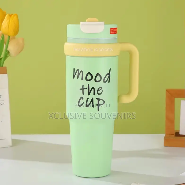 Vacuum Insulated Thermal Coffee Tumbler With Straw For