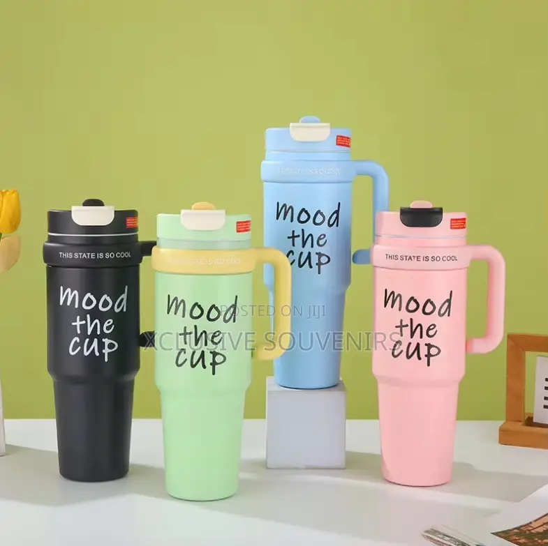Vacuum Insulated Thermal Coffee Tumbler With Straw For