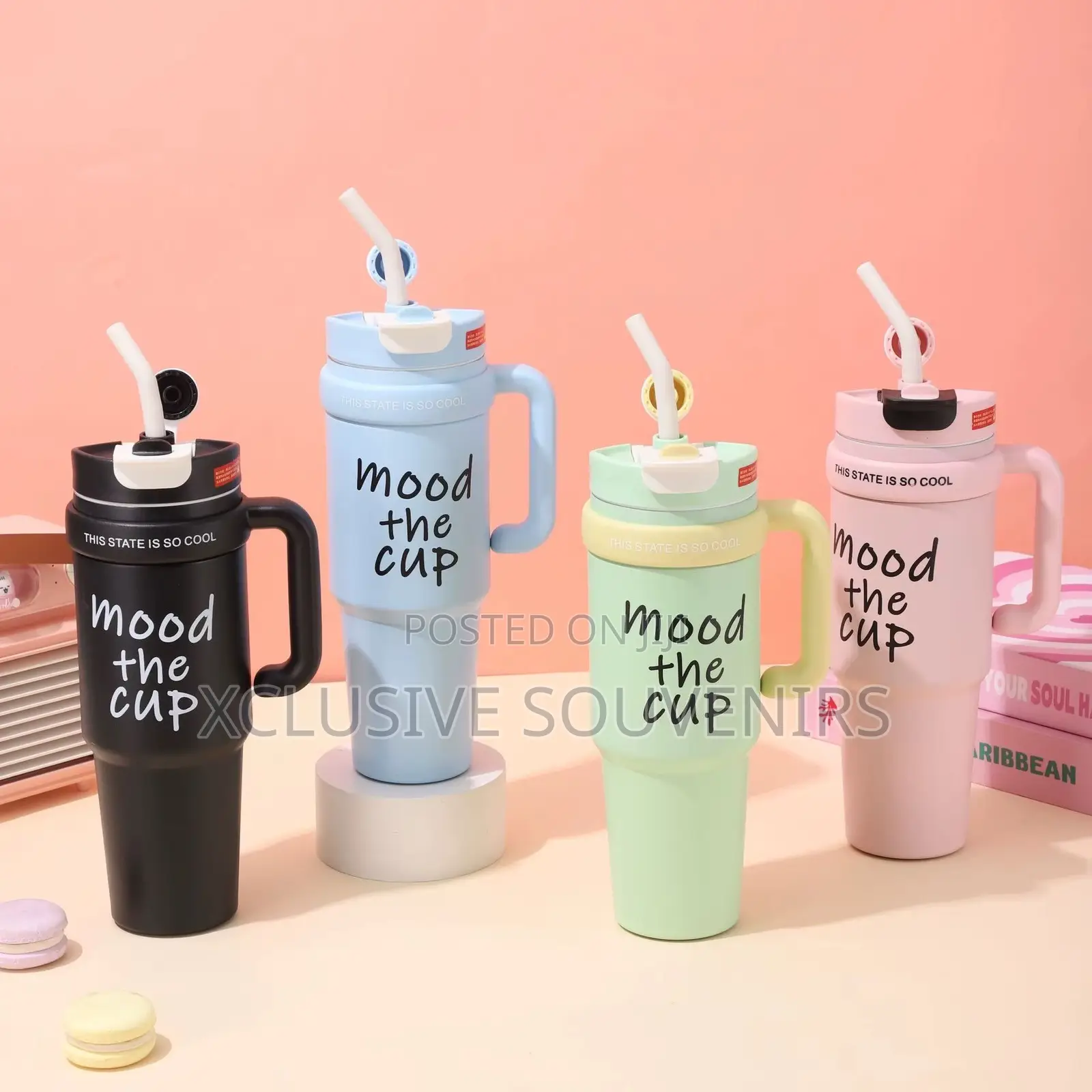 Vacuum Insulated Thermal Coffee Tumbler With Straw For