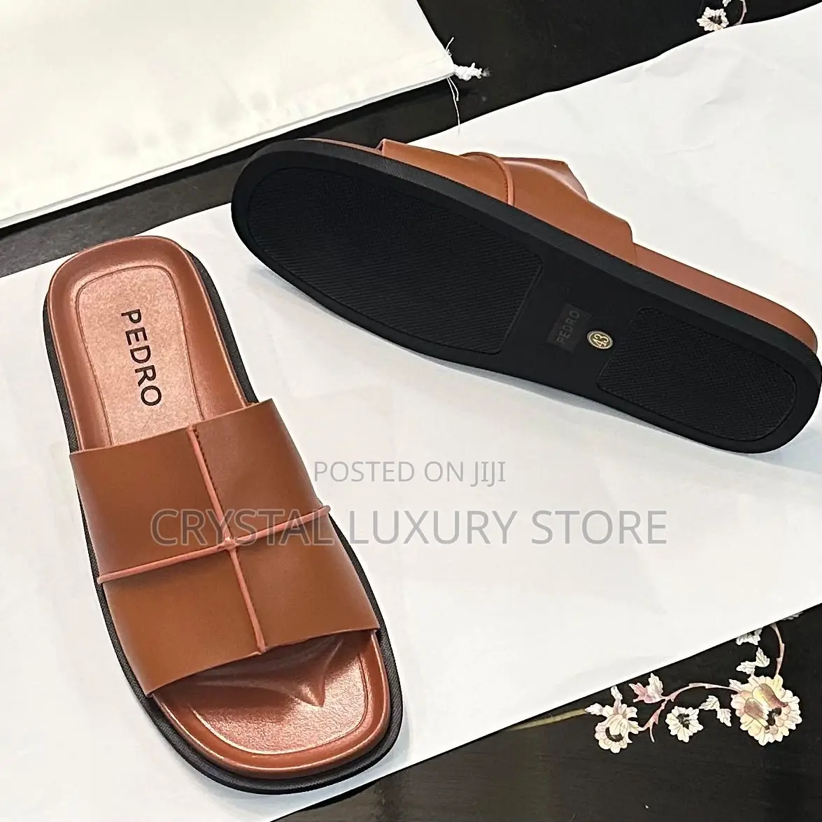 Pedro Quality Luxury Men Genuine Leather Pams