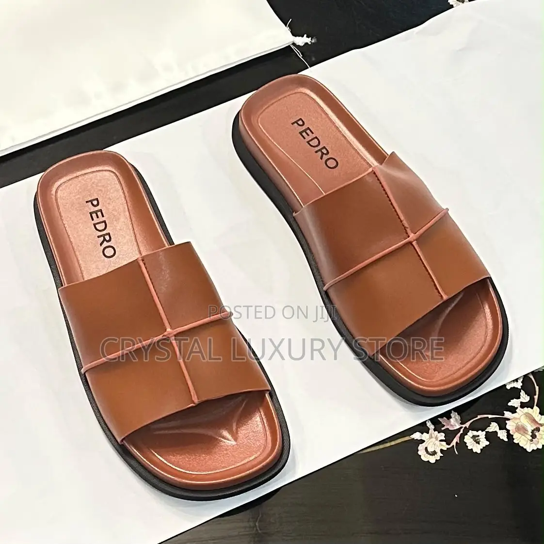 Pedro Quality Luxury Men Genuine Leather Pams