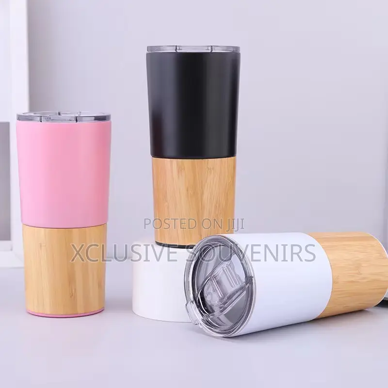 Modern Vacuum Insulated Stainless Steel 20 Oz Travel Bamboo Car Mug