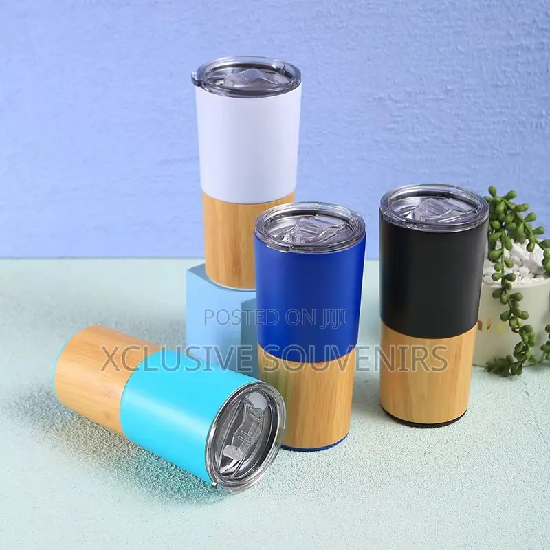 Modern Vacuum Insulated Stainless Steel 20 Oz Travel Bamboo Car Mug