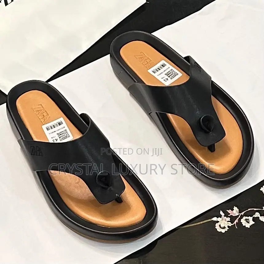 Zara Quality Luxury Men Genuine Leather Pams