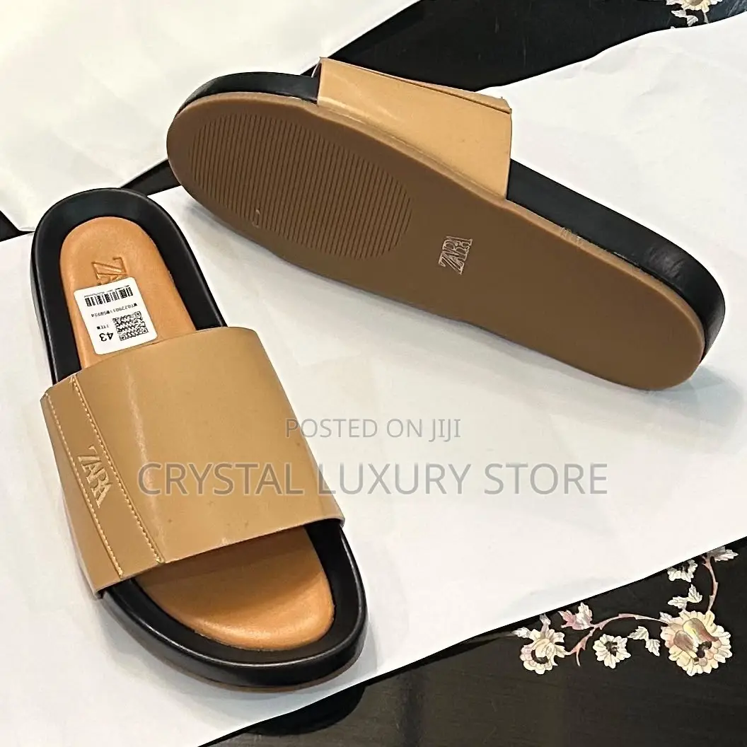 Zara Quality Luxury Men Genuine Leather Pams